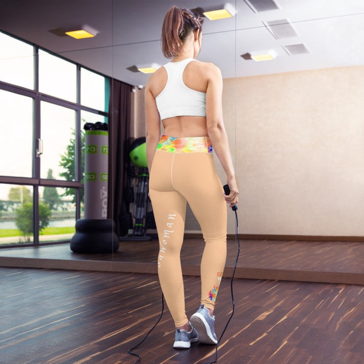 Casual wear Leggings for moms- #godisawoman. Workout Leggings- Black, Beige, Teal. WickedYo.